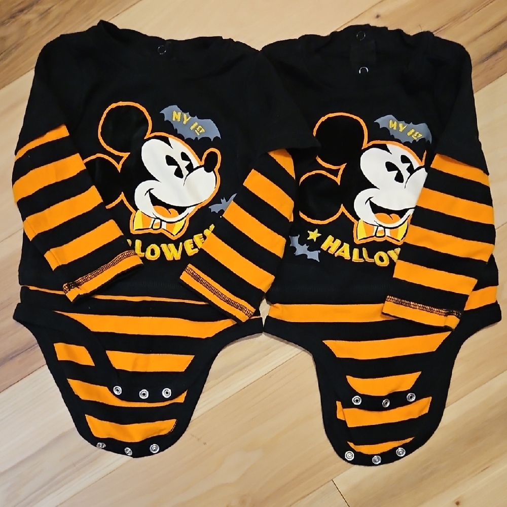 Halloween Mickey Mouse Twins One Piece 1st Halloween